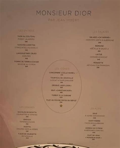 dior café paris reservation|dior restaurant paris menu.